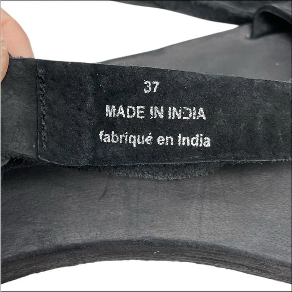 Free People Dahlia Black Suede Leather Lace Up Gladiator Sandals Size 7 EU 37 - Picture 4 of 12